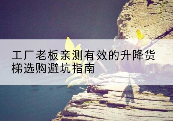 化德升降货梯怎么选-工厂老板亲测有效的升降货梯选购避坑指南